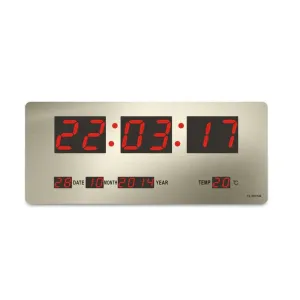 Crony TL-3515A Digital Clock Checkmate Bishop Mains Calendar Temp Wall Or Desk Clock, 36cm