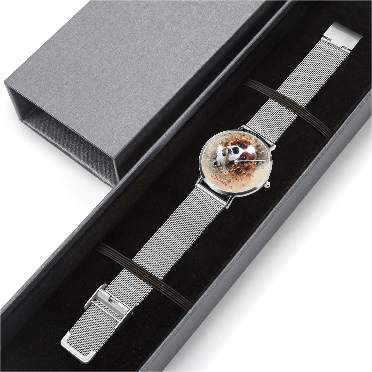 Custom Design  Ultra-thin Stainless Steel Quartz Watch (With Indicators)