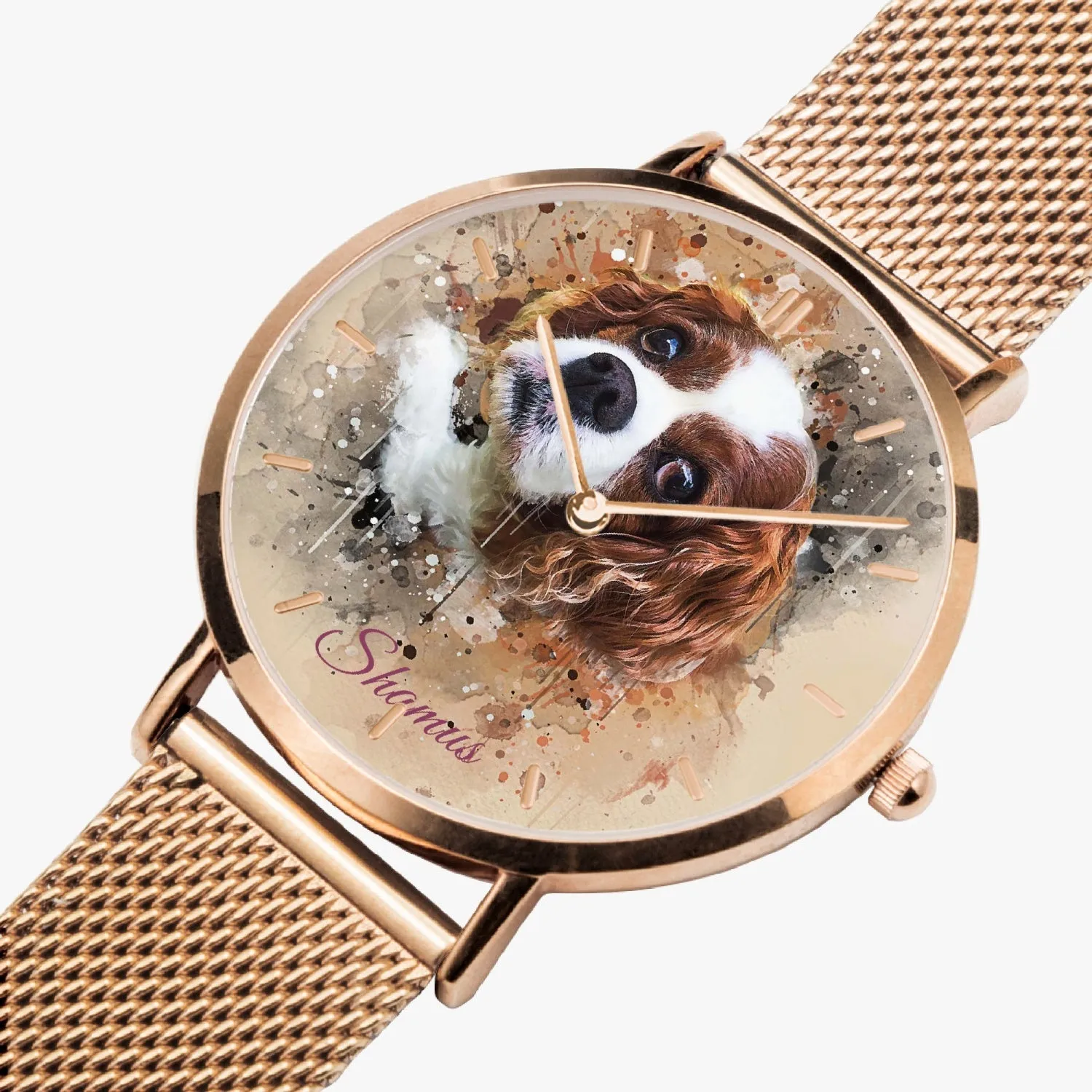 Custom Design  Ultra-thin Stainless Steel Quartz Watch (With Indicators)