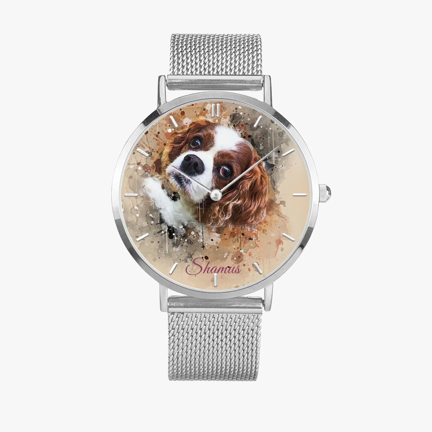 Custom Design  Ultra-thin Stainless Steel Quartz Watch (With Indicators)