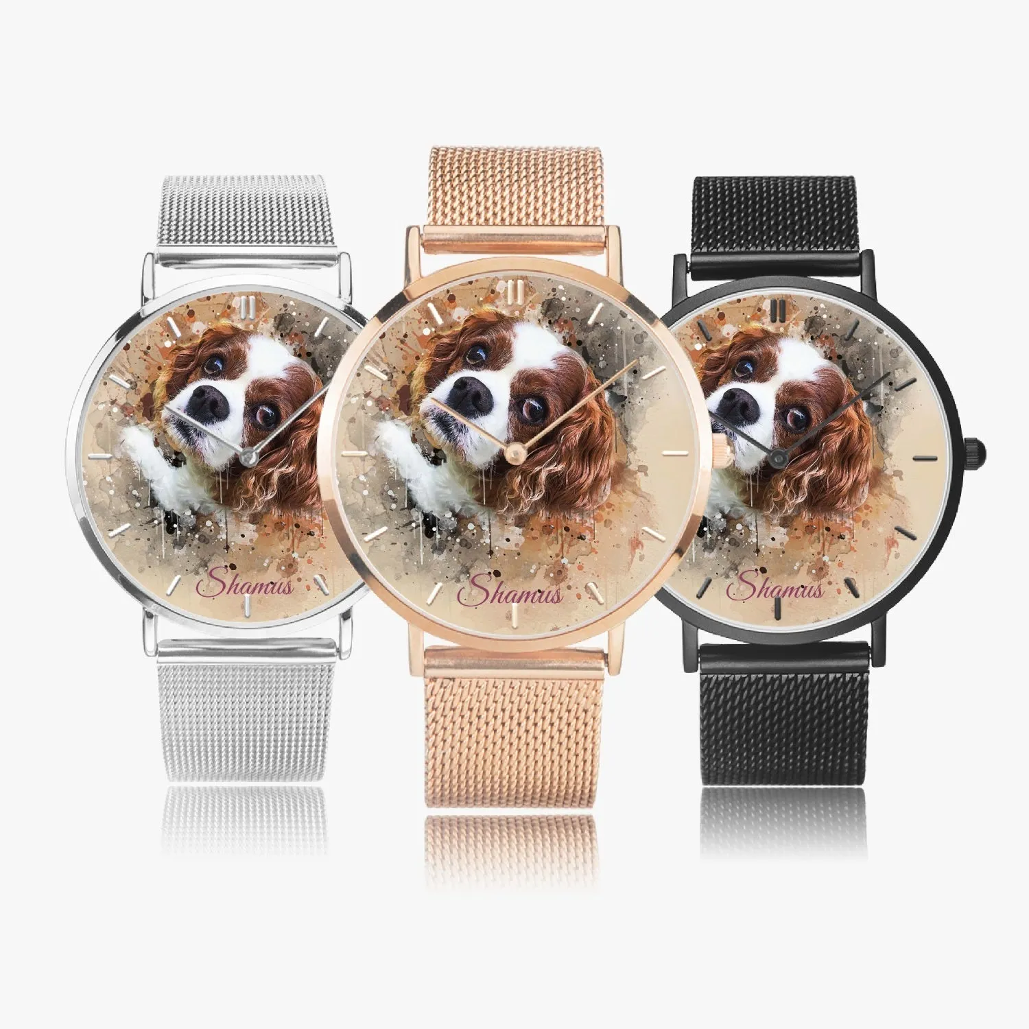 Custom Design  Ultra-thin Stainless Steel Quartz Watch (With Indicators)