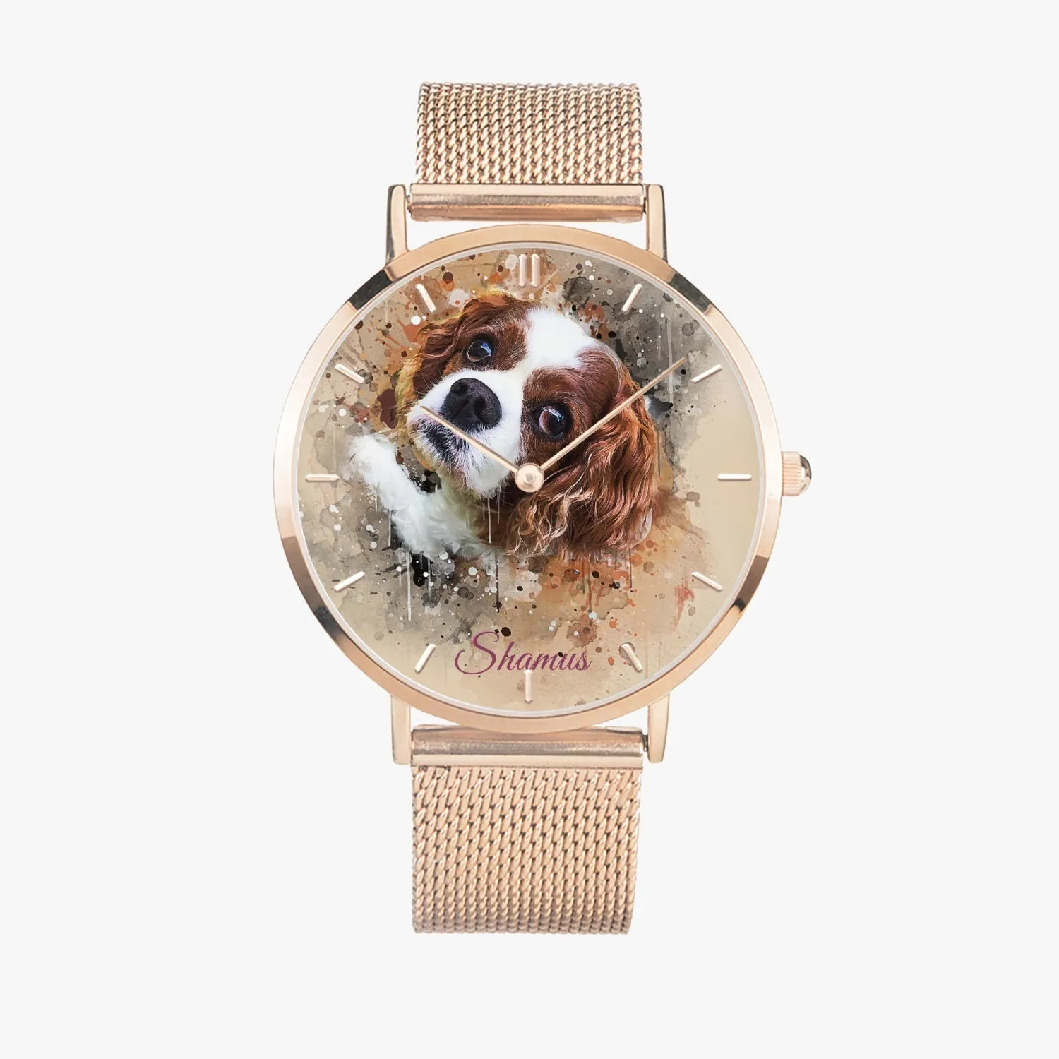 Custom Design  Ultra-thin Stainless Steel Quartz Watch (With Indicators)