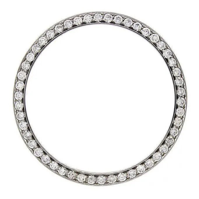 Custom Mined Diamond Bezel To Fit Rolex Datejust Or All Watch Models 2.50 Carats 36 mm