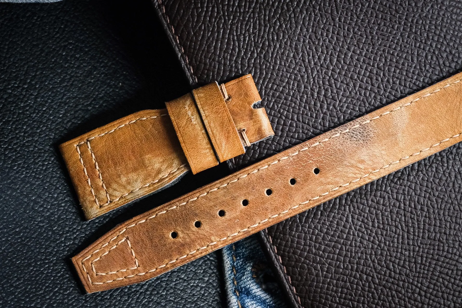 Custom vintage baseball glove  leather strap HDCA40
