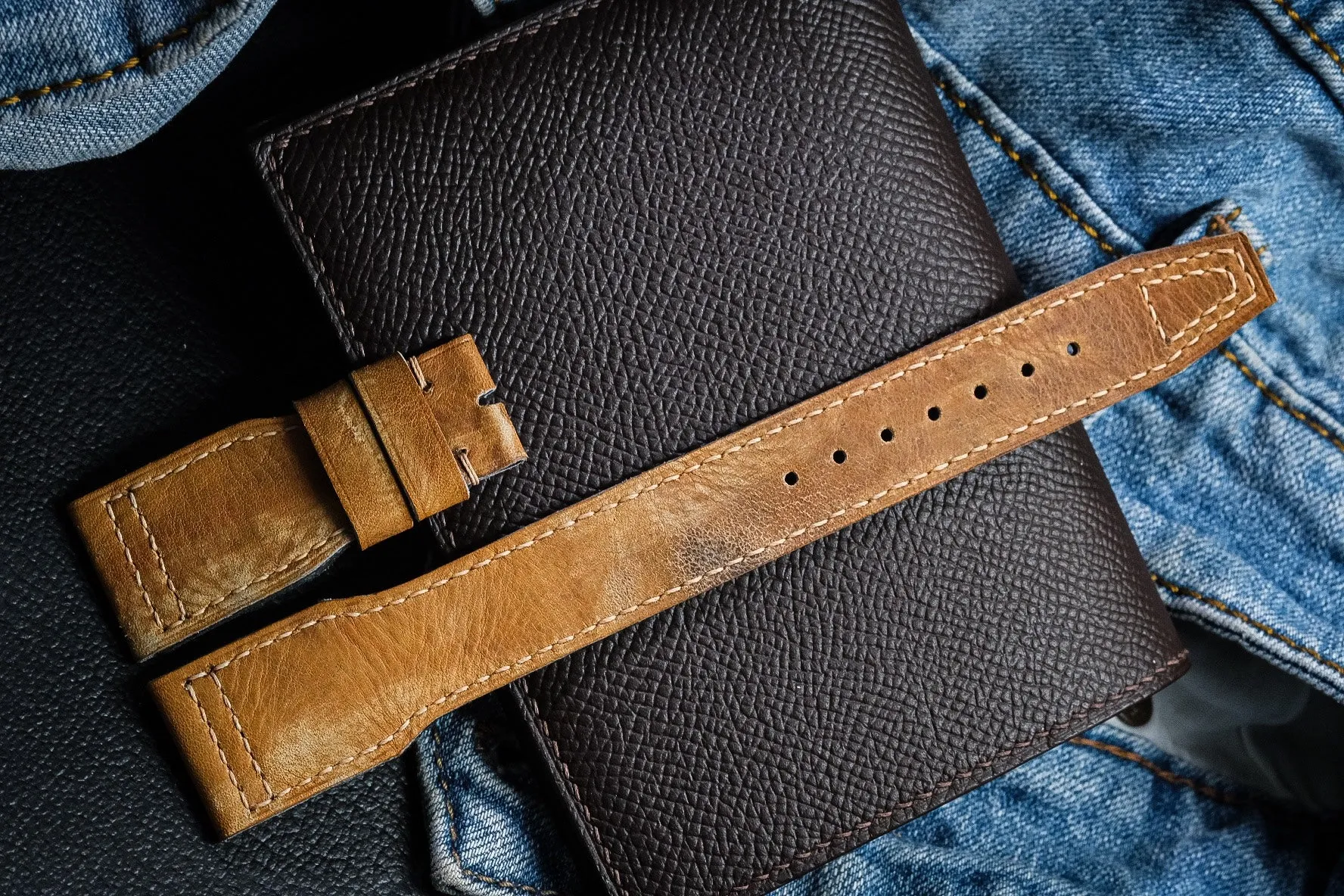 Custom vintage baseball glove  leather strap HDCA40