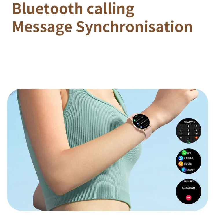 CY19 1.32 inch AMOLED Screen Silicone Strap Smart Watch, Blood Oxygen/Blood Pressure/Heart Rate(Starlight)
