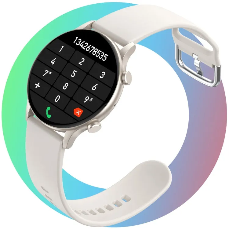 CY19 1.32 inch AMOLED Screen Silicone Strap Smart Watch, Blood Oxygen/Blood Pressure/Heart Rate(Starlight)