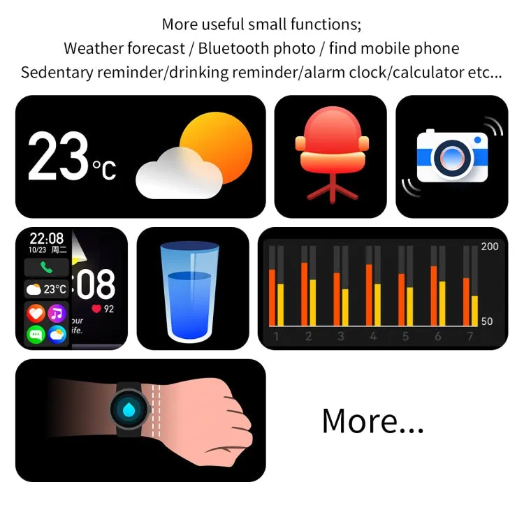 CY19 1.32 inch AMOLED Screen Silicone Strap Smart Watch, Blood Oxygen/Blood Pressure/Heart Rate(Starlight)