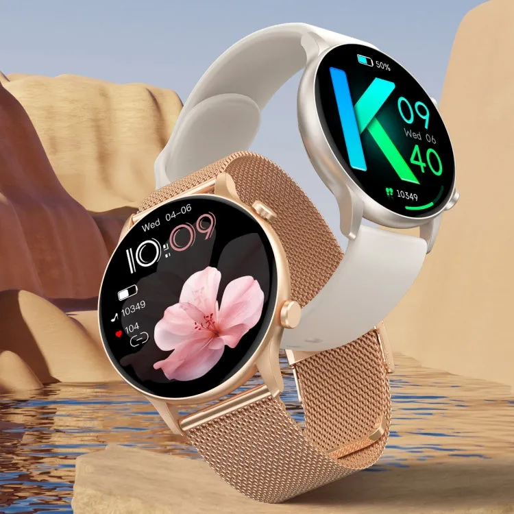 CY19 1.32 inch AMOLED Screen Silicone Strap Smart Watch, Blood Oxygen/Blood Pressure/Heart Rate(Starlight)