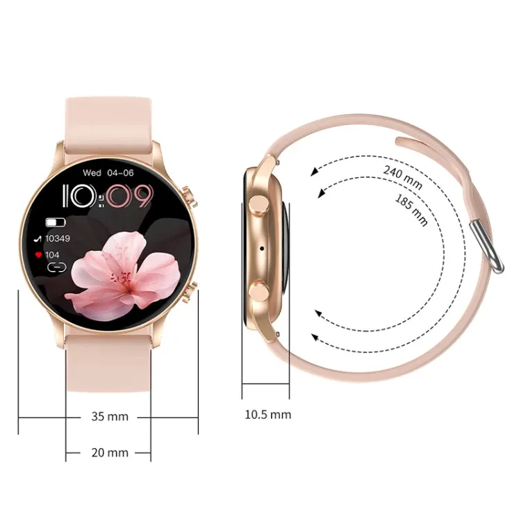 CY19 1.32 inch AMOLED Screen Silicone Strap Smart Watch, Blood Oxygen/Blood Pressure/Heart Rate(Starlight)