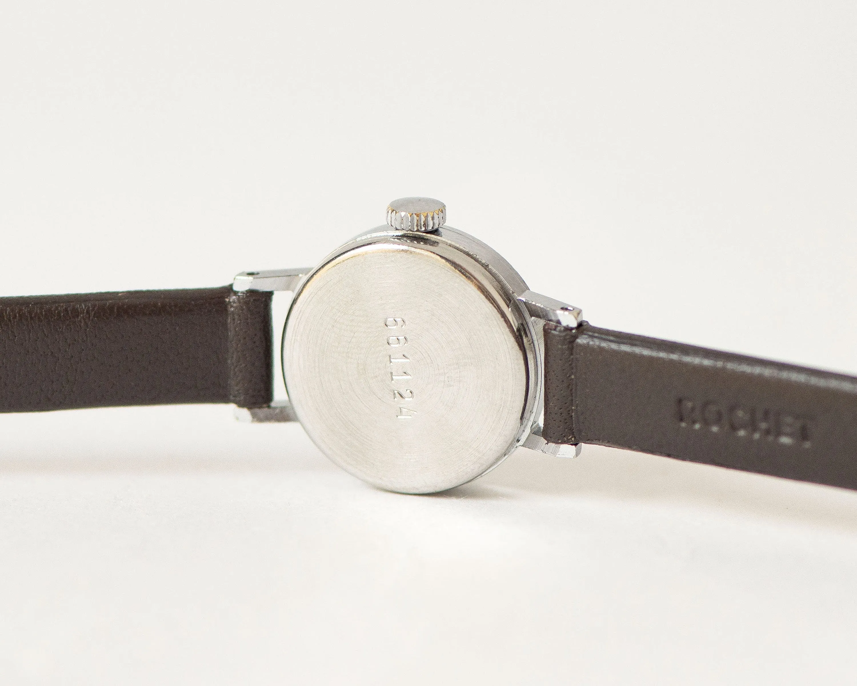 Delicate women wristwatch Roman numerals Seagull, vintage silver shade women watch dainty, super small lady watch, new premium leather strap