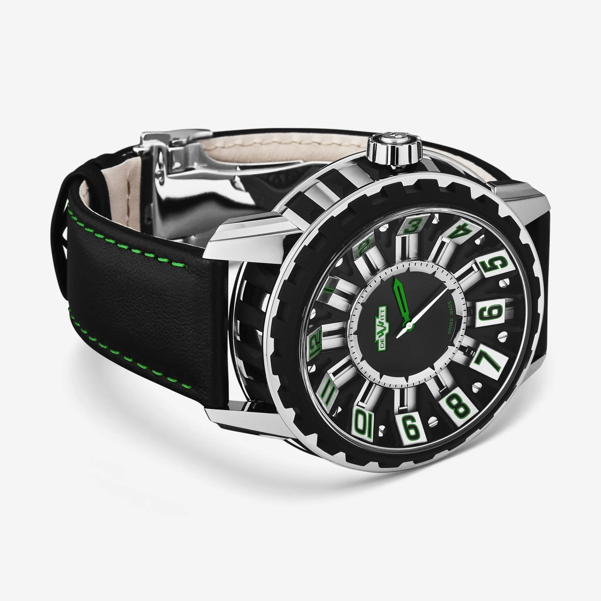 DeWitt Academia Slide Black Titanium Automatic Men's Watch AC.SLD.002 RPB