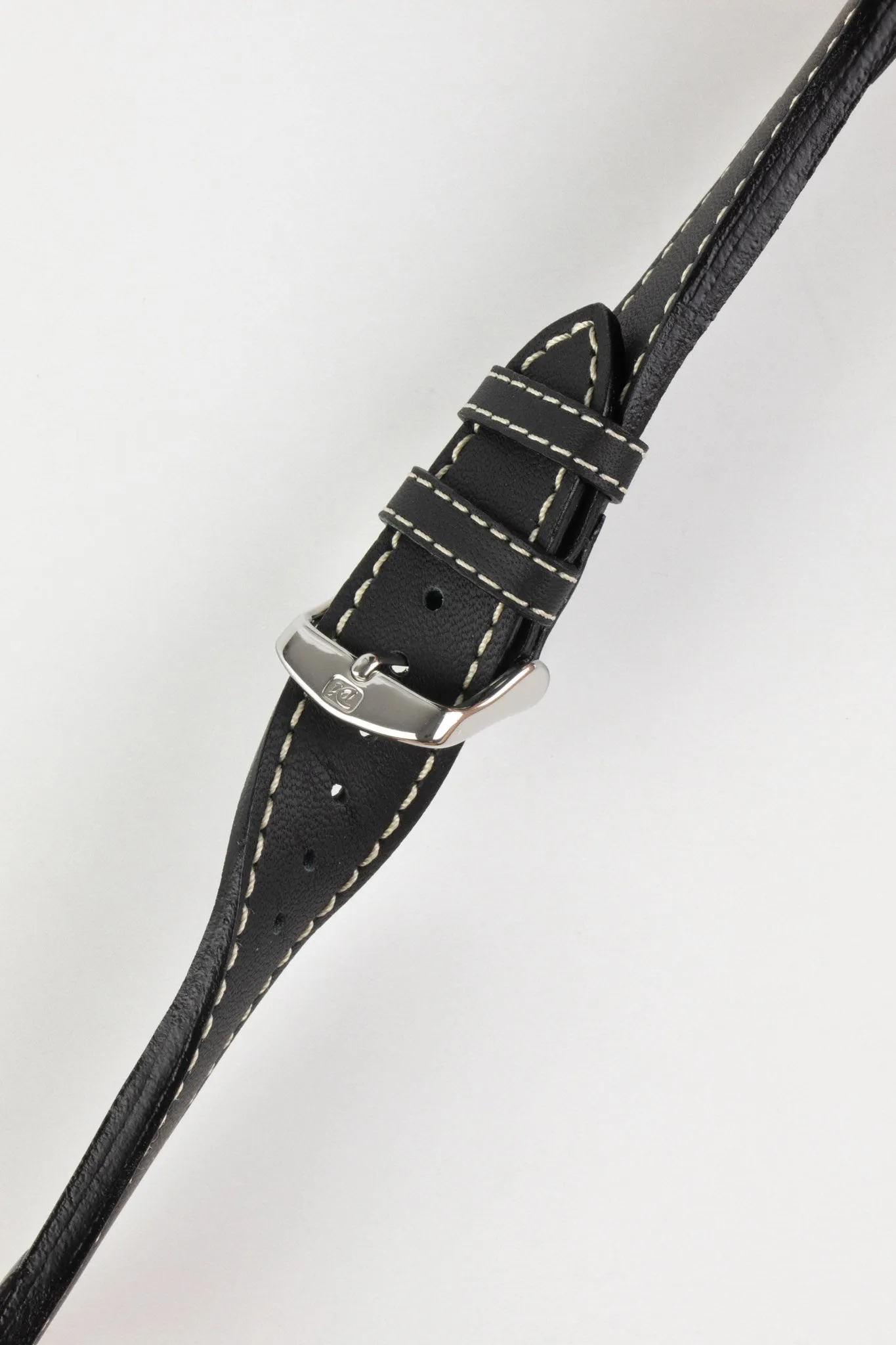 Di-Modell JUMBO Calf Leather Watch Strap in BLACK