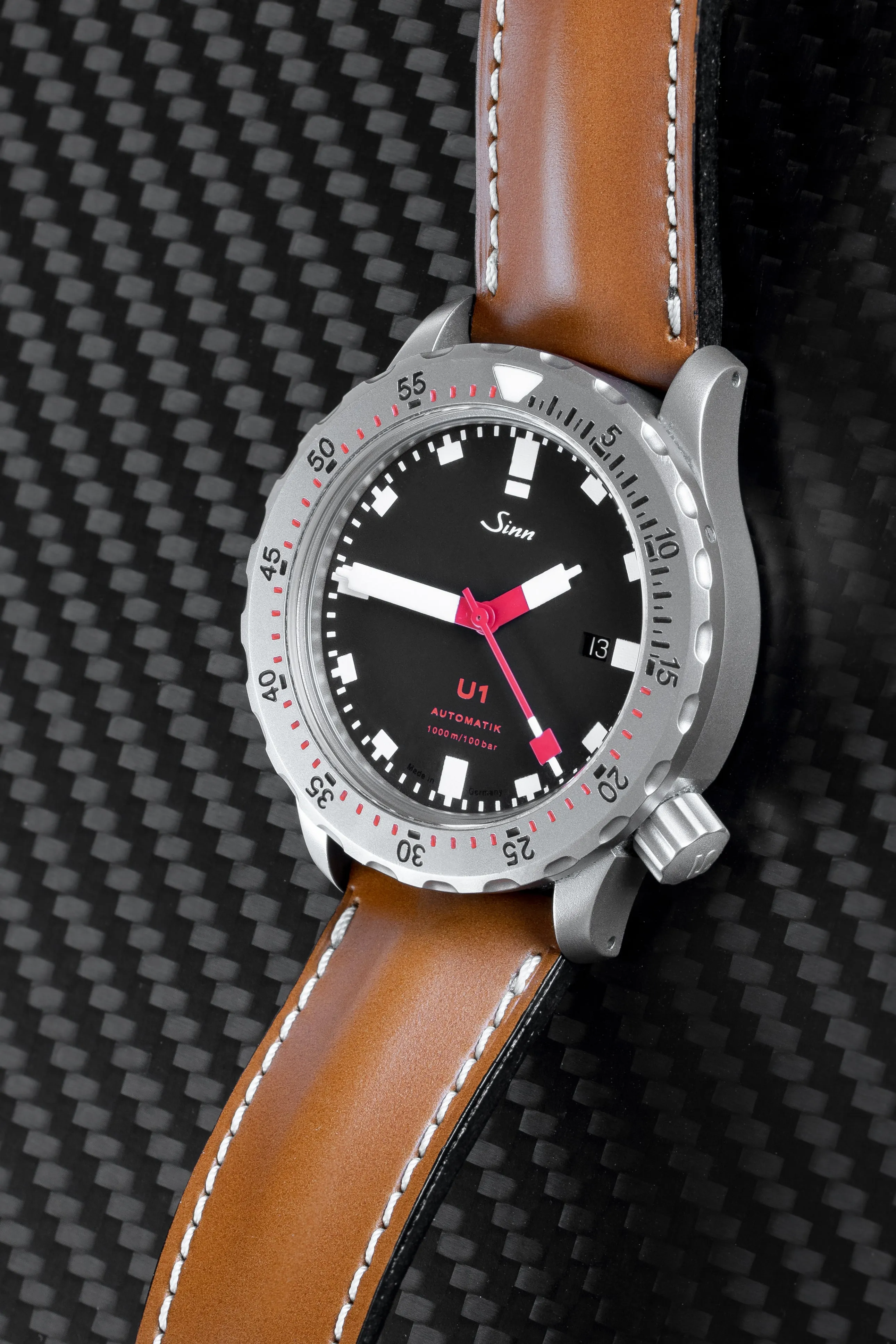 Di-Modell OFFROAD Calfskin Leather Watch Strap in GOLD BROWN