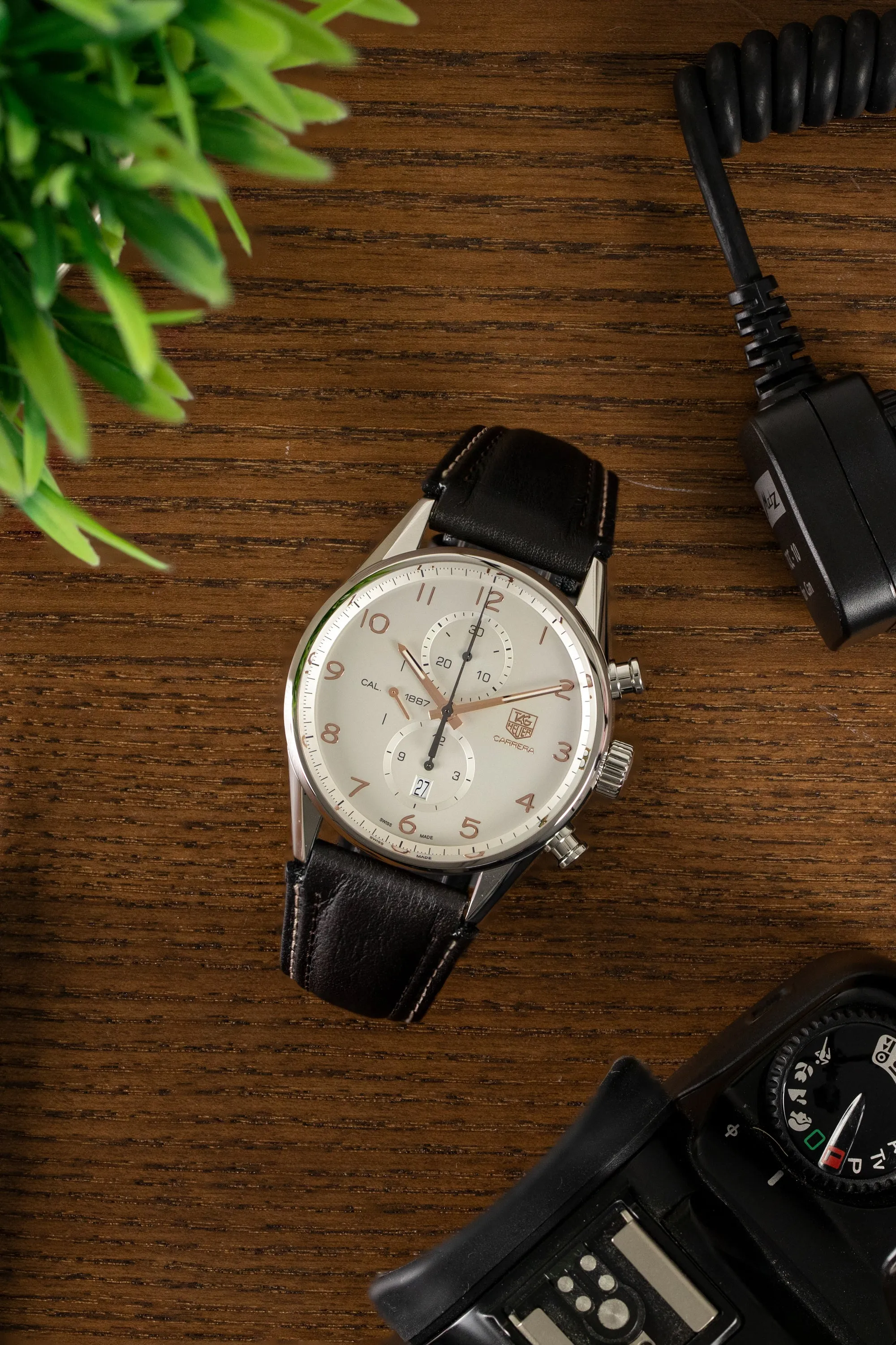 Di-Modell PILOT Waterproof Leather Watch Strap in BROWN