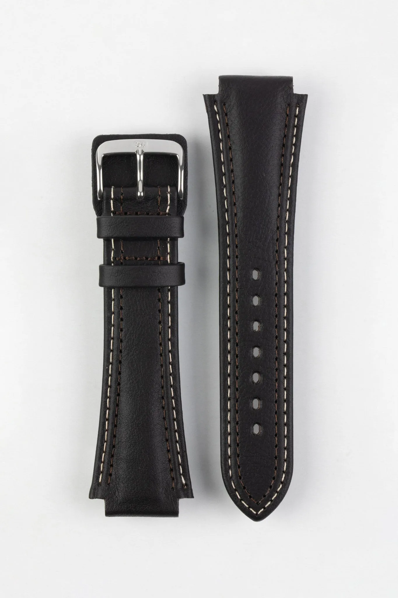 Di-Modell PILOT Waterproof Leather Watch Strap in BROWN