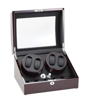 Diplomat Ebony Wood Four Watch Winder