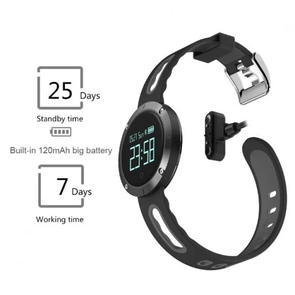 DM58 Smart Bracelet Wristband Blood Pressure/Heart Rate Monitor Band- Black