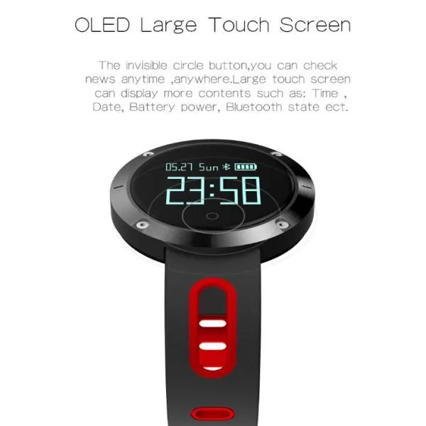 DM58 Smart Bracelet Wristband Blood Pressure/Heart Rate Monitor Band- Black