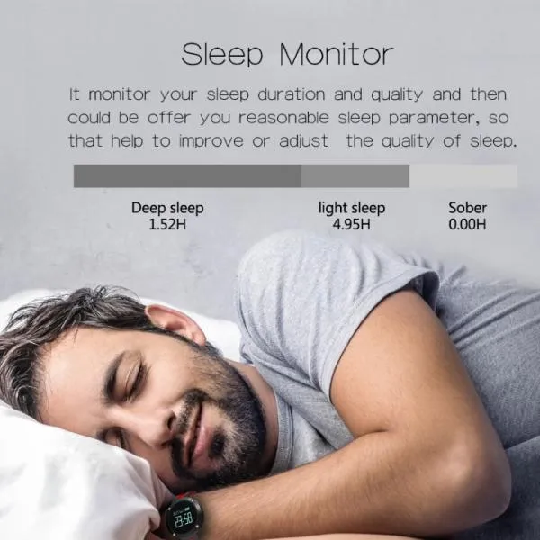 DM58 Smart Bracelet Wristband Blood Pressure/Heart Rate Monitor Band- Black