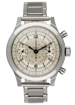 DOXA Vintage Stainless Steel Chronograph Valjoux 22 Mens Watch
