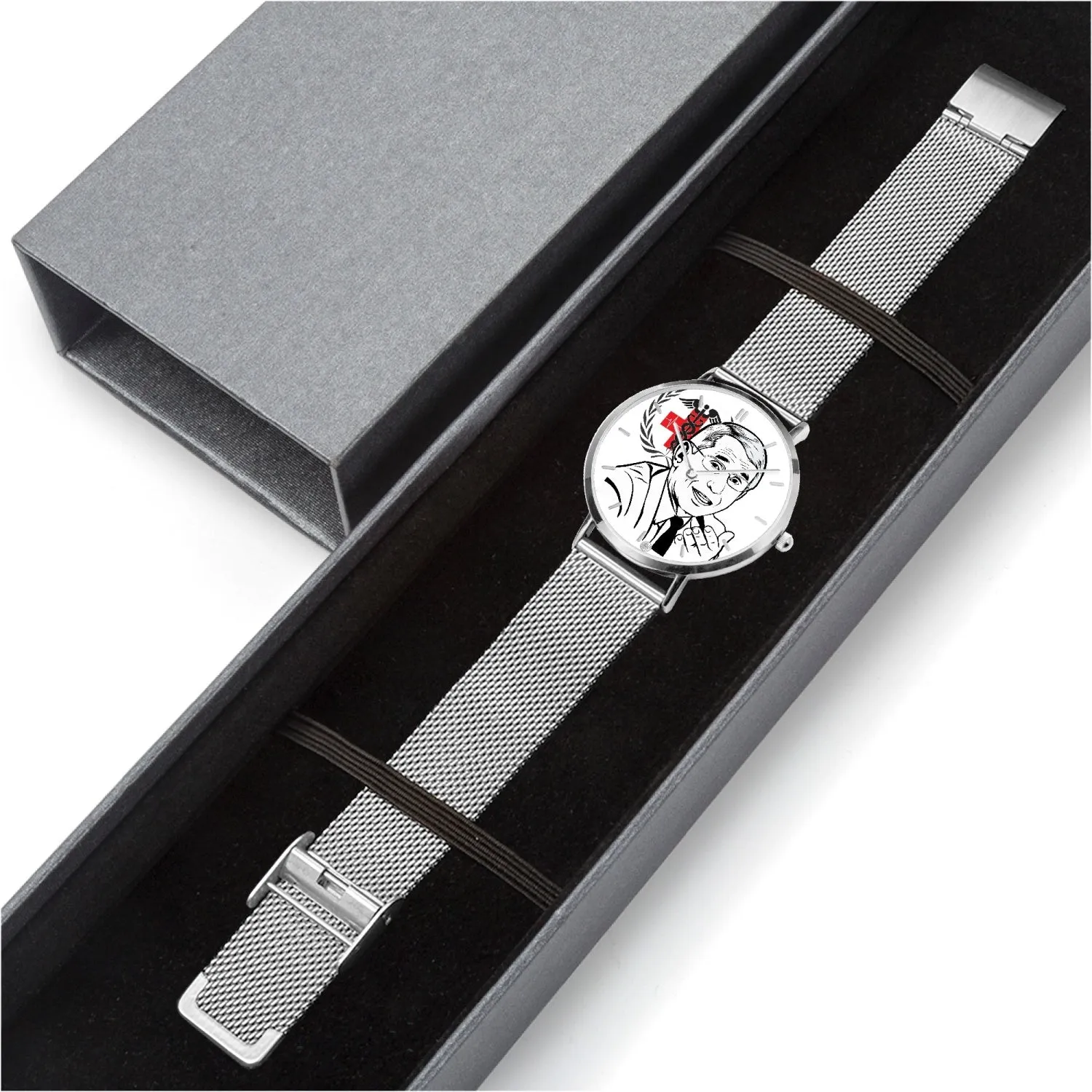 Dr. Fauci - Practical and Stylish Ultra-thin Stainless Steel Quartz Watch (With Indicators)