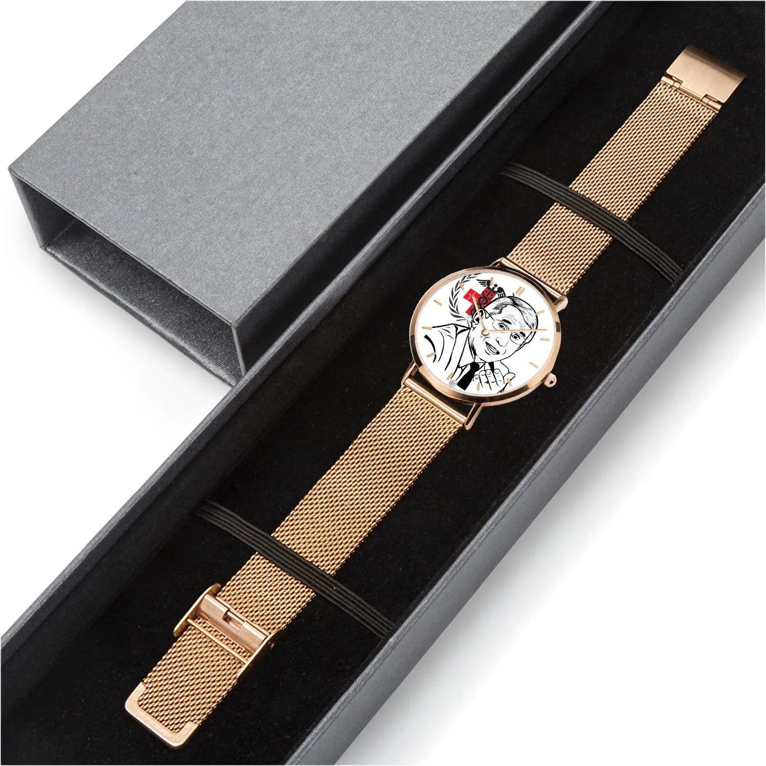 Dr. Fauci - Practical and Stylish Ultra-thin Stainless Steel Quartz Watch (With Indicators)