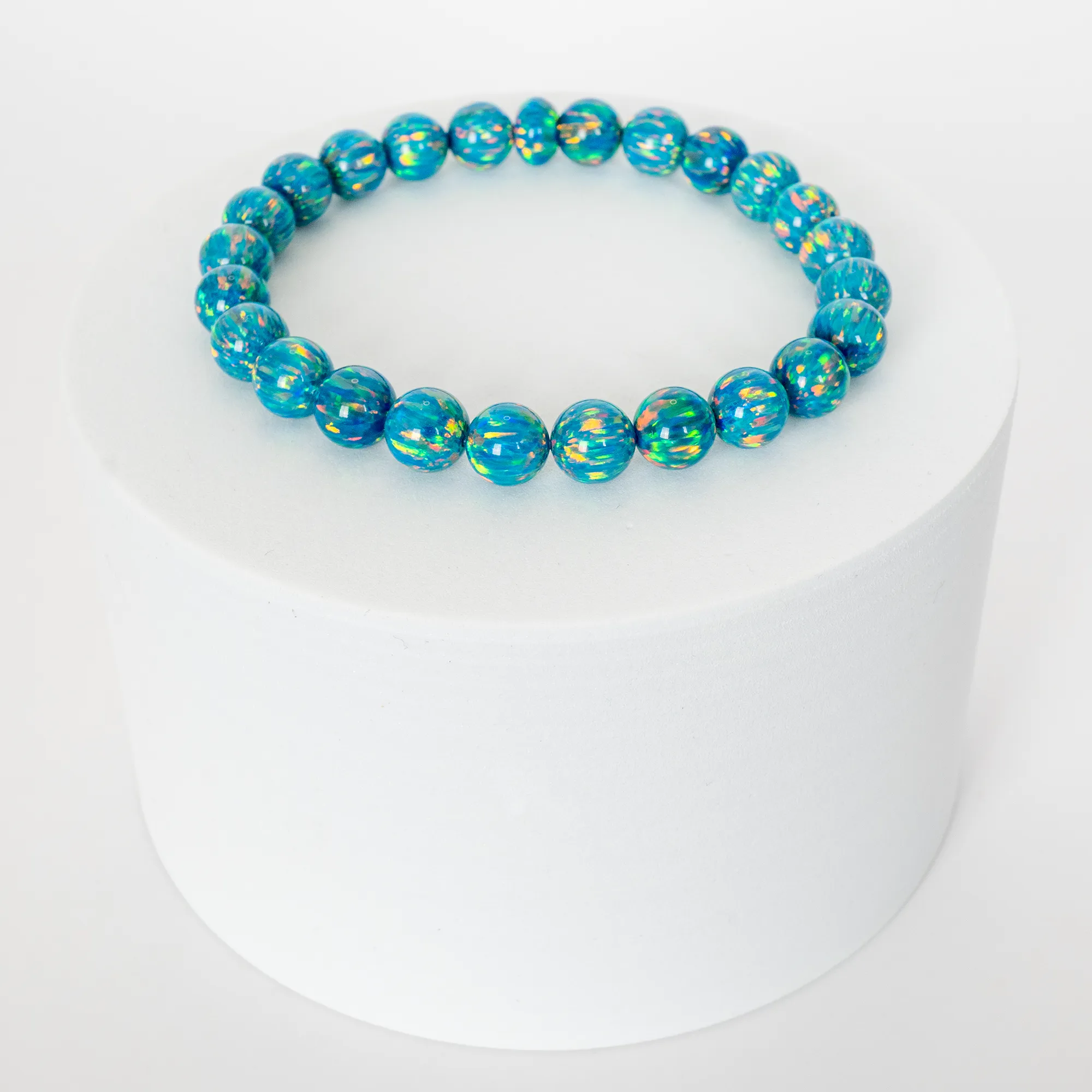 Dragon's Egg Opal Beaded Bracelet