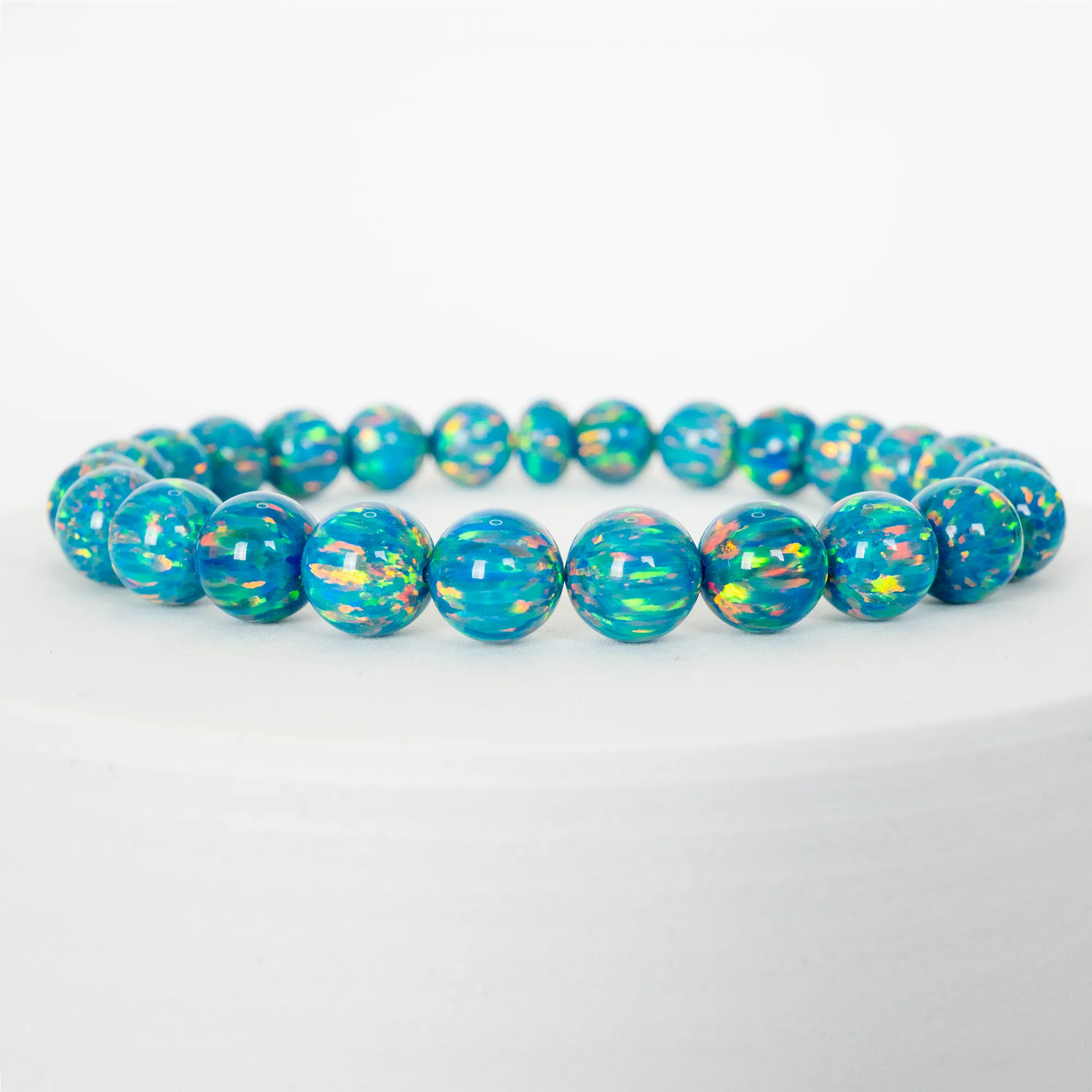 Dragon's Egg Opal Beaded Bracelet