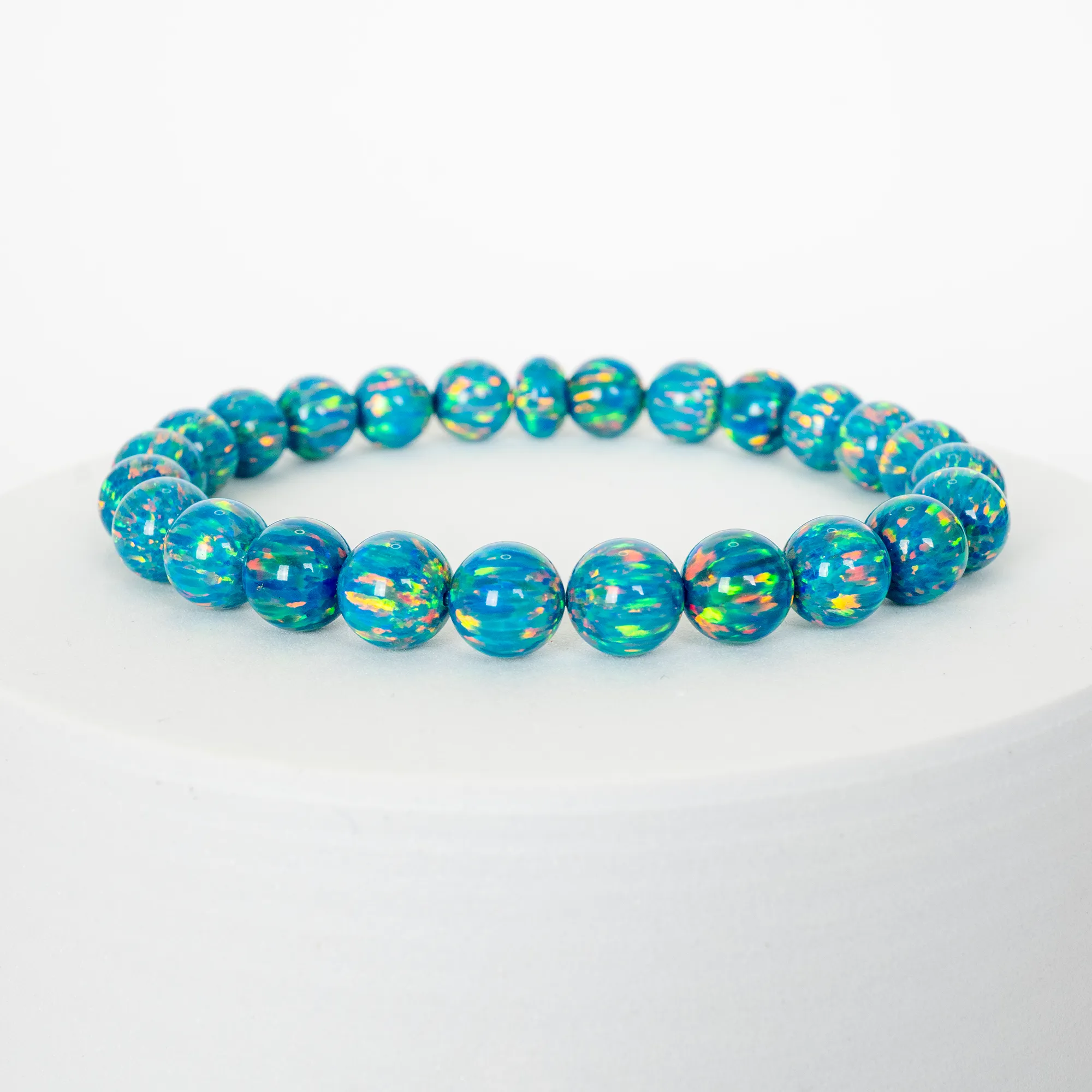 Dragon's Egg Opal Beaded Bracelet