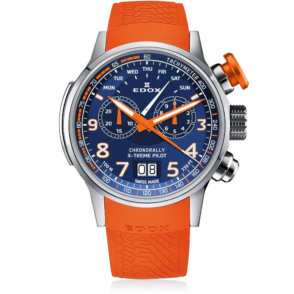 EDOX SWISS MADE 38001-TINOCAO-BUO3 CHRONORALLY X-TREME PILOT