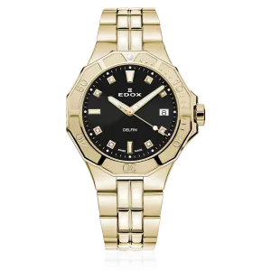 EDOX SWISS MADE 53020-37JM-NID DELFIN THE ORIGINAL DIVER DATE LADY