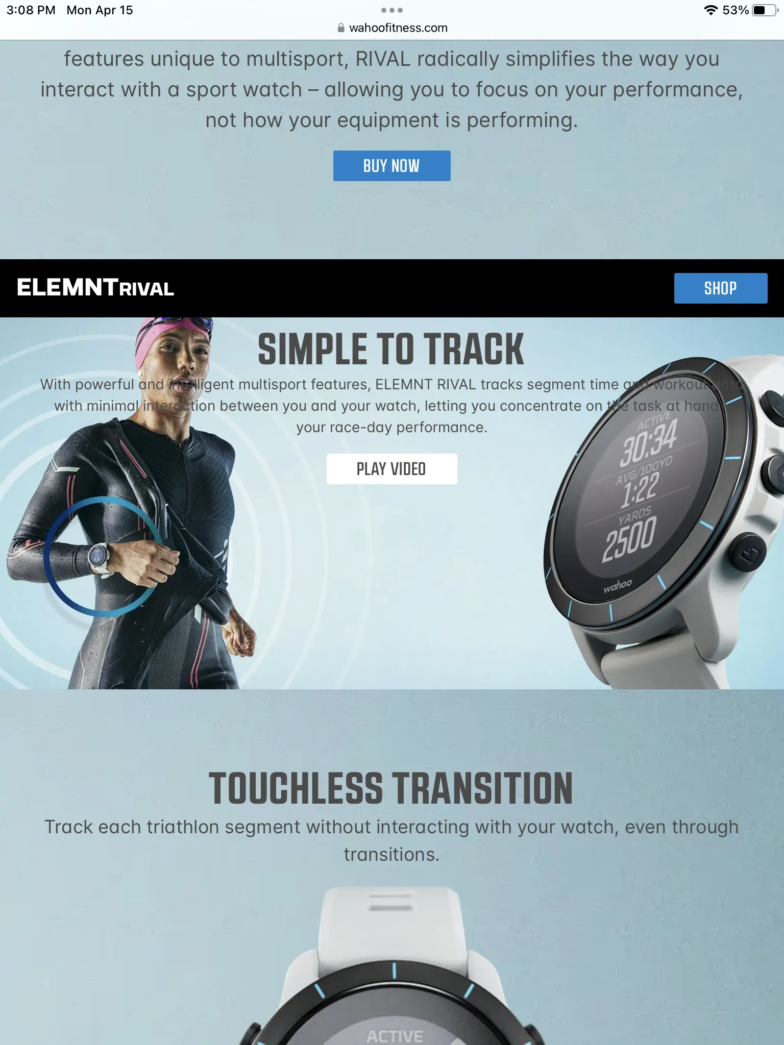 Elemnt Rival Smart Watch