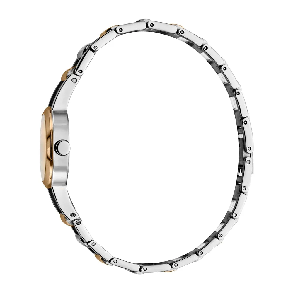 Esprit Ladies 2Tone Stainless Steel Watch Silver Color Dial & 2Tone Metal Bracelet