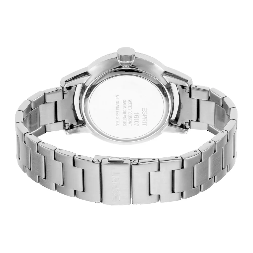 Esprit Men's Stainless Steel Watch Black Dial & Metal Bracelet