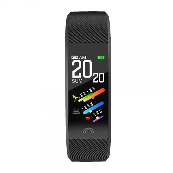 F6 Waterproof Multi-sport Mode Tracker Heart Rate Blood Pressure Sleep Monitor Strap Replaceable Bluetooth Smart Bracelet - Black