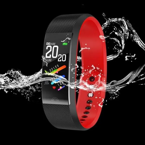 F6 Waterproof Multi-sport Mode Tracker Heart Rate Blood Pressure Sleep Monitor Strap Replaceable Bluetooth Smart Bracelet - Black