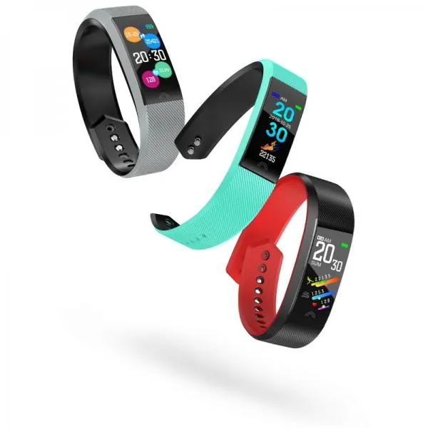 F6 Waterproof Multi-sport Mode Tracker Heart Rate Blood Pressure Sleep Monitor Strap Replaceable Bluetooth Smart Bracelet - Black