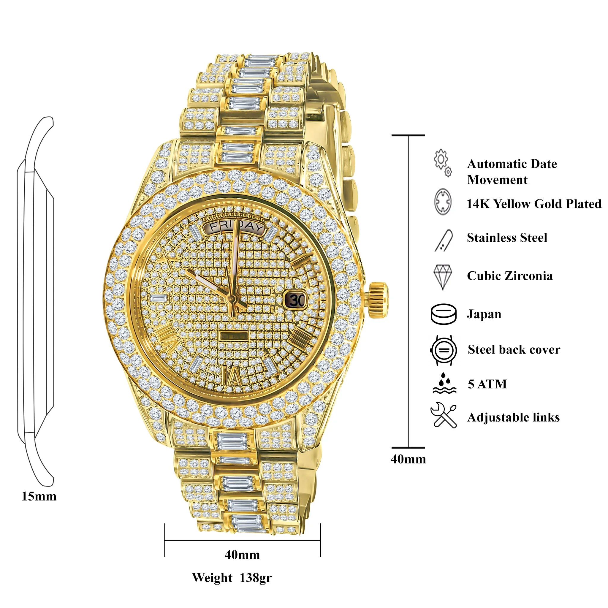 FANCIFUL CRYSTAL WATCH  | 530762