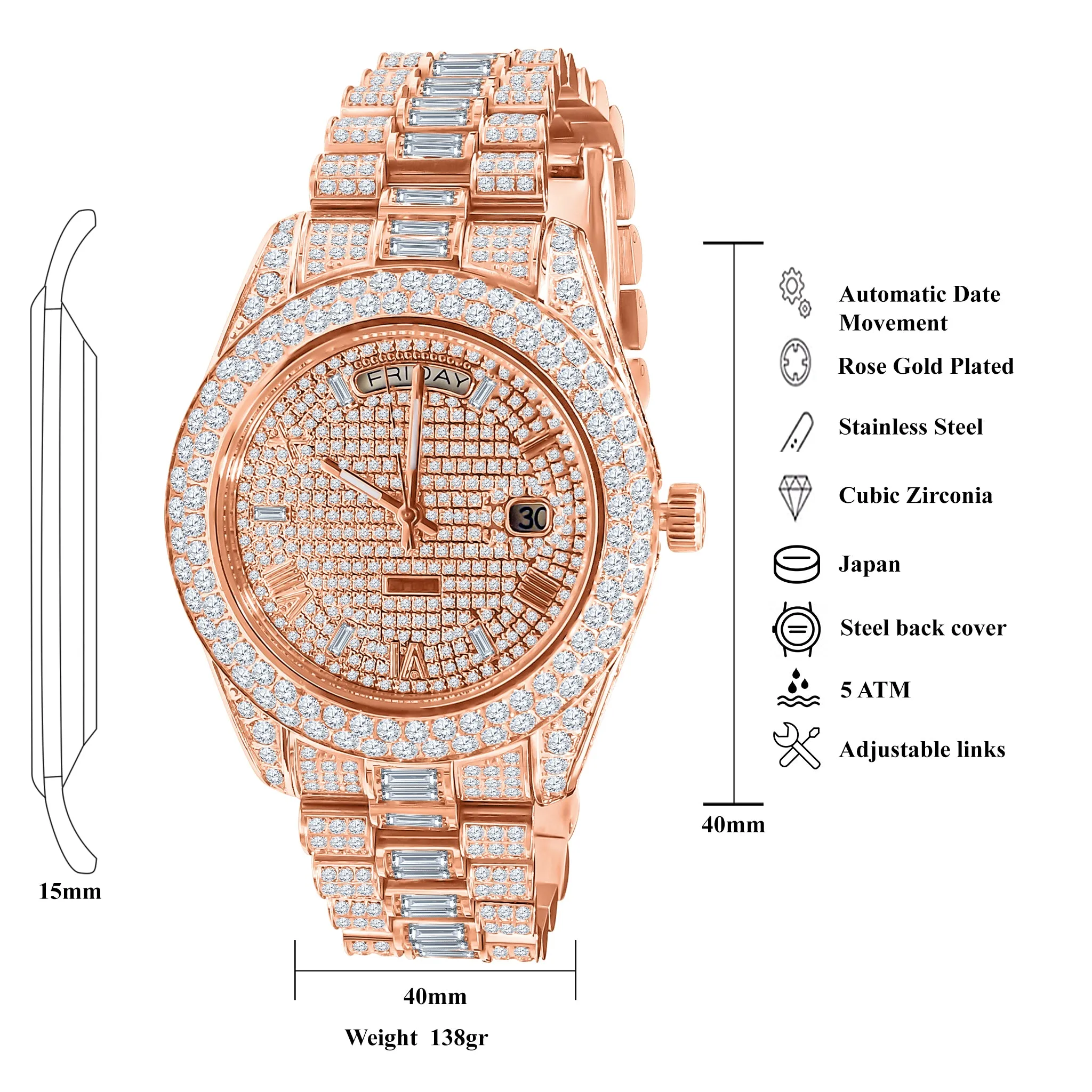 FANCIFUL CRYSTAL WATCH  | 530765