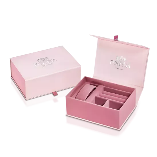 Festina Ladies Pink Dial Stainless Steel Watch