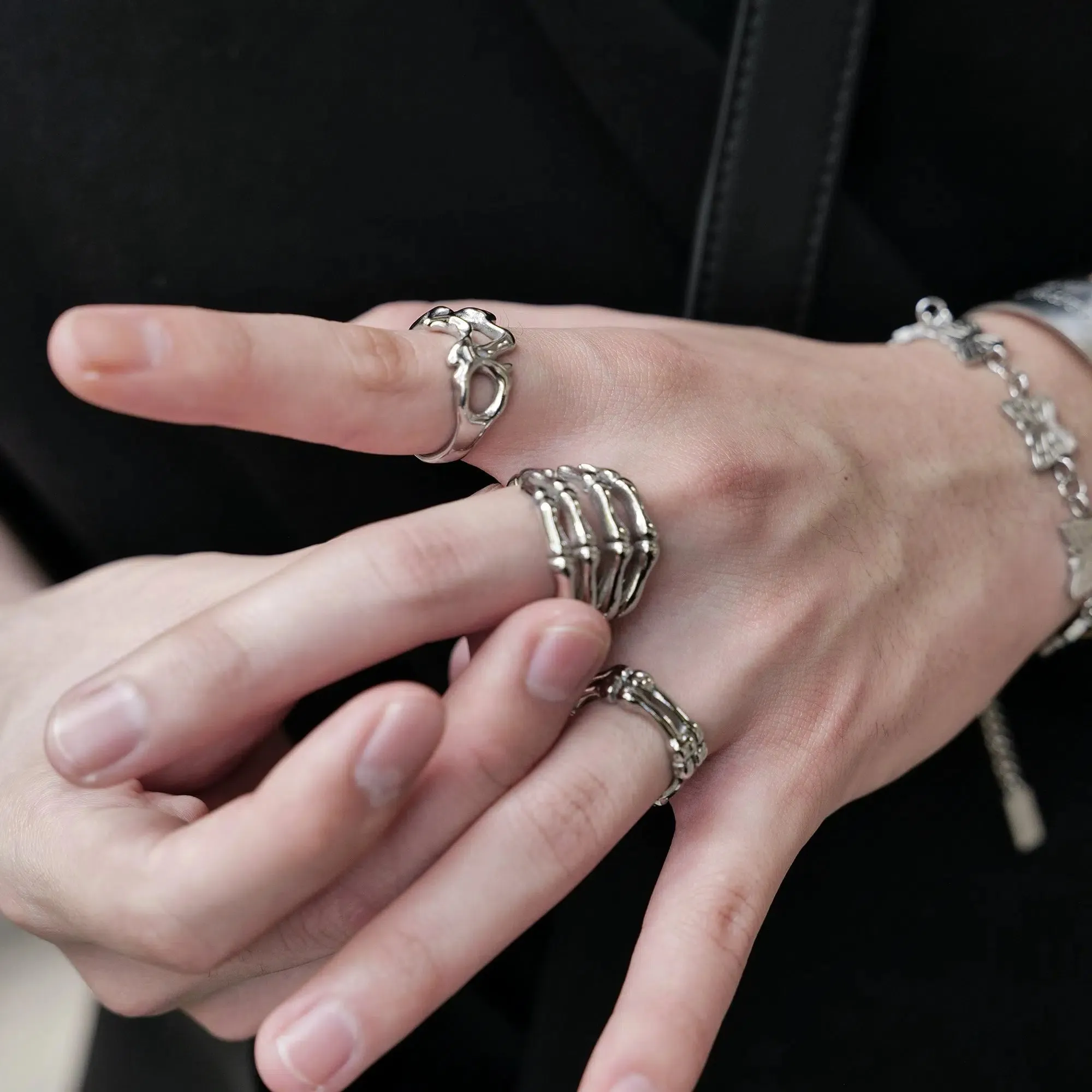 Finger Palm Bone Ring