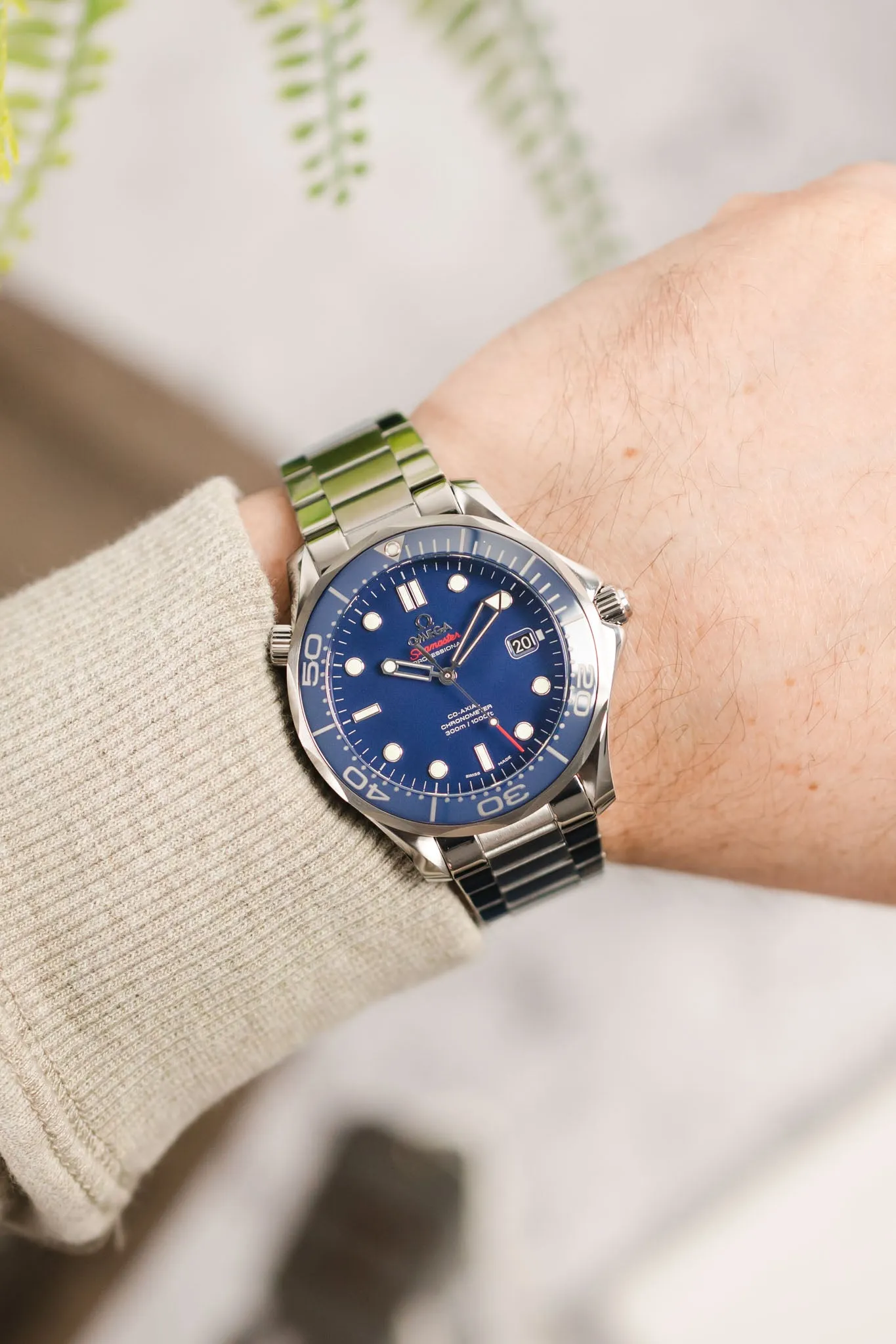 Forstner CONTEMPORARY FLAT LINK Stainless Steel Watch Bracelet with Push-Button Clasp for OMEGA Seamaster - POLISHED/BRUSHED