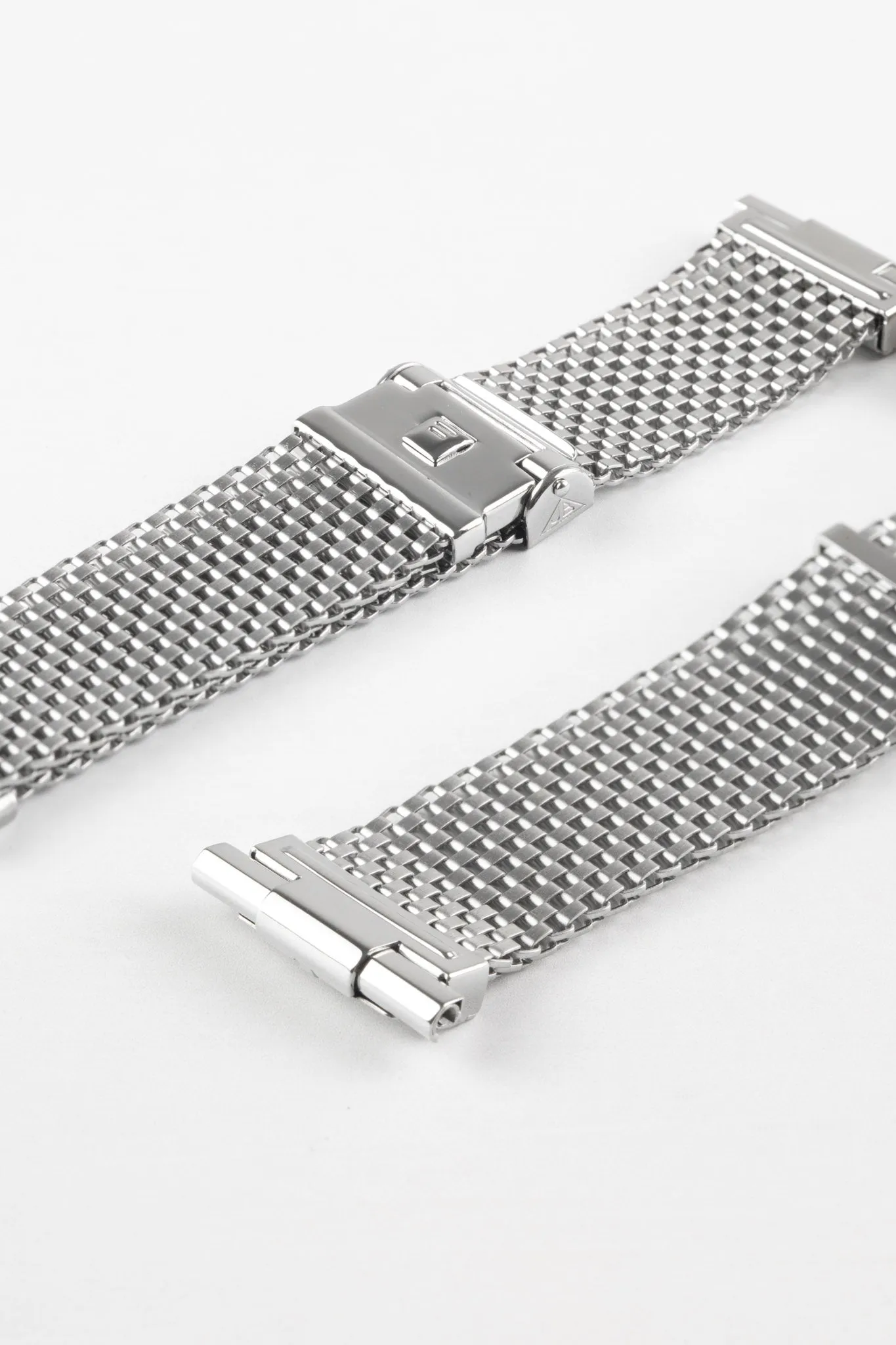 Forstner KOMFIT 'JB' Stainless Steel Square Mesh Watch Bracelet with Straight Ends - Wide Version