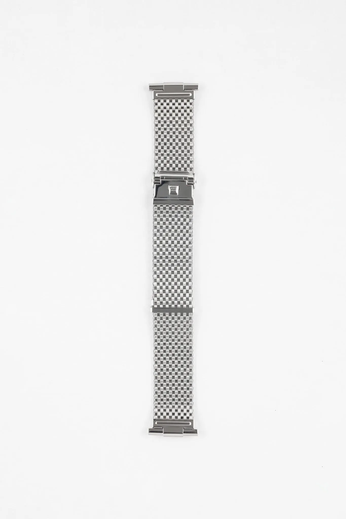 Forstner KOMFIT 'JB' Stainless Steel Square Mesh Watch Bracelet with Straight Ends - Wide Version