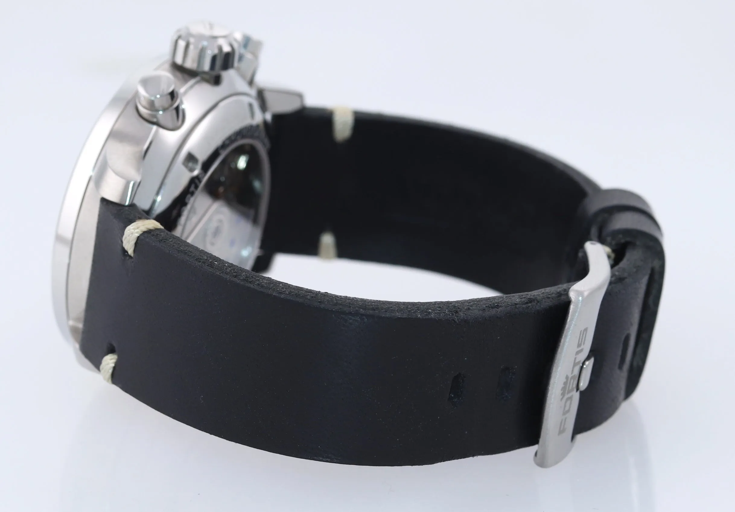 Fortis Aviatis Flieger 705.21.141 Steel Day Date Chronograph 43mm Pilot Watch