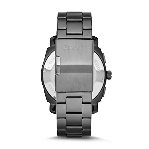 Fossil Men's Machine Quartz Stainless Steel and Stainless Steel Chronograph Watch, Color: Smoke (Model: FS4931)
