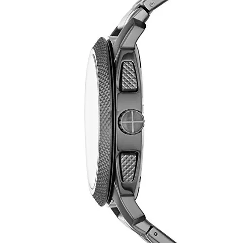 Fossil Men's Machine Quartz Stainless Steel and Stainless Steel Chronograph Watch, Color: Smoke (Model: FS4931)