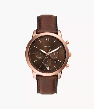 Fossil Neutra Chronograph Brown Leather 44mm Mens Watch