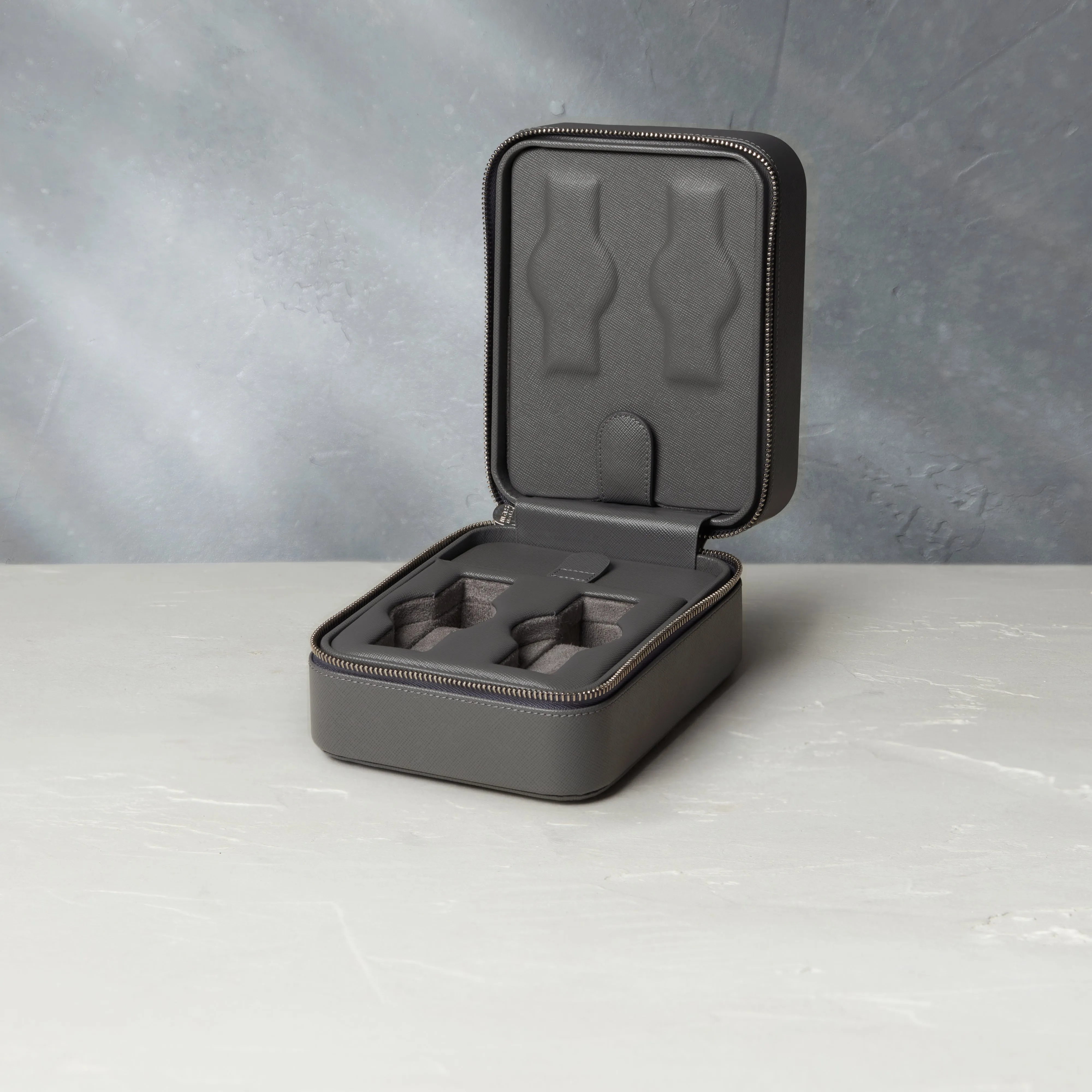 four-watch box, saffiano